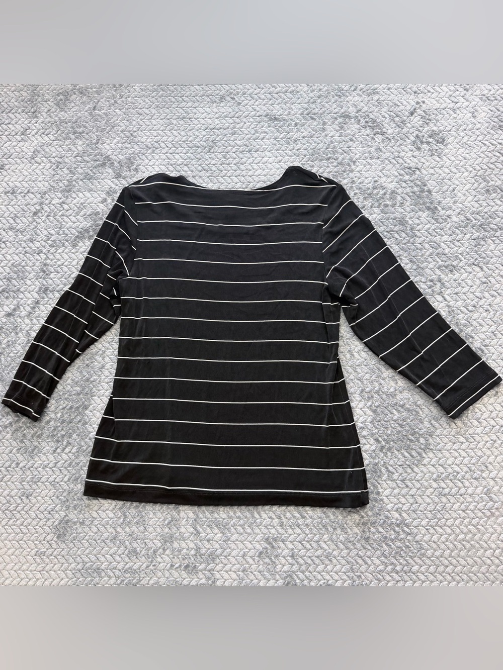 Chico's Travelers Collection Striped 3/4 Sleeve Top Size 2/Large - Picture 2 of 6